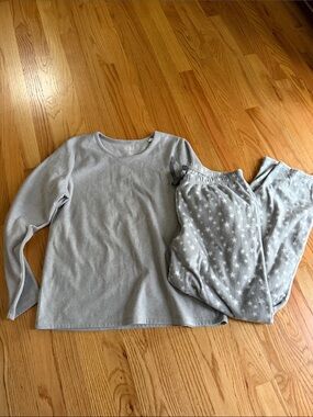 croft & barrow Light Gray Star-Print Pajama Set